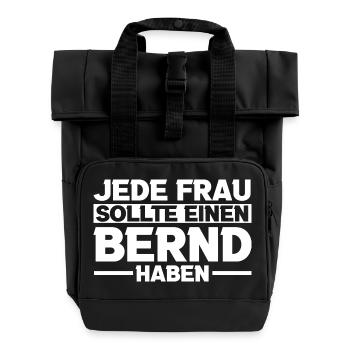 Bernd - Sac à dos Roll Top à deux anses - noir - Devant
