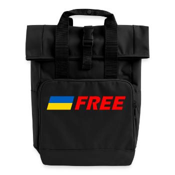 Ukraine - Rolltop Rucksack mit zwei Griffen - Schwarz - Vorne