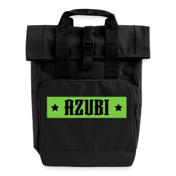AZUBI gruen tshirt - Rolltop Rucksack mit zwei Griffen - Schwarz - Vorne