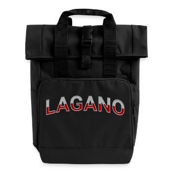 LAGAN0 - Rolltop Rucksack mit zwei Griffen - Schwarz - Vorne