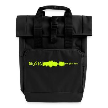 Musique > Mon premier amour > VECTORGRAPHIC - Sac à dos Roll Top à deux anses - noir - Devant