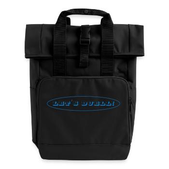 Fencing - Chest print - Rolltop Rucksack mit zwei Griffen - Schwarz - Vorne
