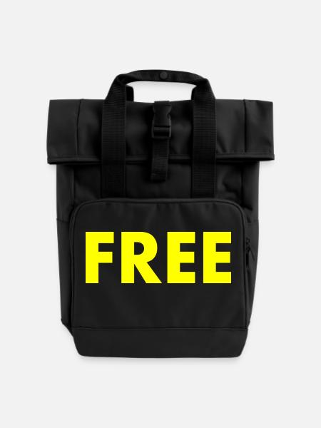 Free - Rolltop Rucksack mit zwei Griffen - Schwarz