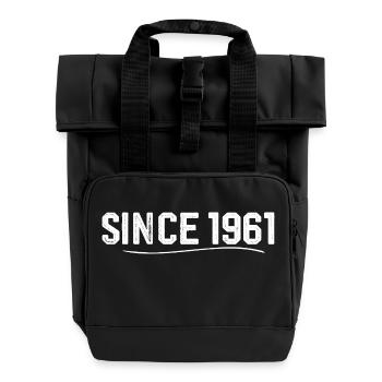 Legendary since 1961 birthday gift 1961 - Roll Top Backpack with Two Handles - black - Front