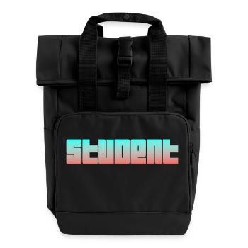 Logo de l’étudiant - Sac à dos Roll Top à deux anses - noir - Devant
