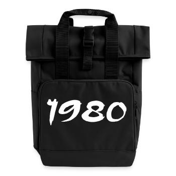 1980 Cadeau 45e Anniversaire 1980 Retro 1980 - Sac à dos Roll Top à deux anses - noir - Devant