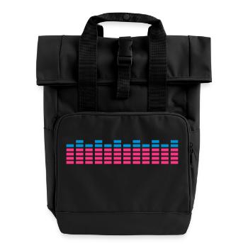 dj sound equalizer audio - Sac à dos Roll Top à deux anses - noir - Devant