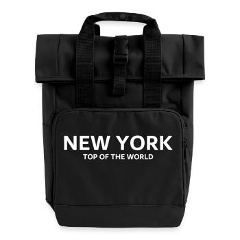 New York - Top of the World - USA - Amerika - Rolltop Rucksack mit zwei Griffen - Schwarz - Vorne