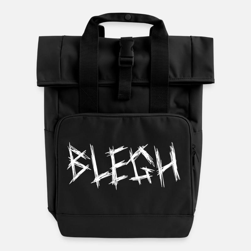 Blegh Metalcore Deathcore - Rolltop Rucksack mit zwei Griffen - Schwarz
