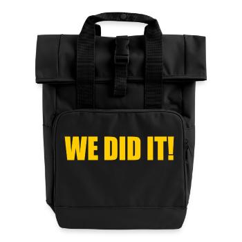 We did it - Roll Top Backpack with Two Handles - black - Front