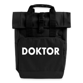 Doctor - Roll Top Backpack with Two Handles - black - Front