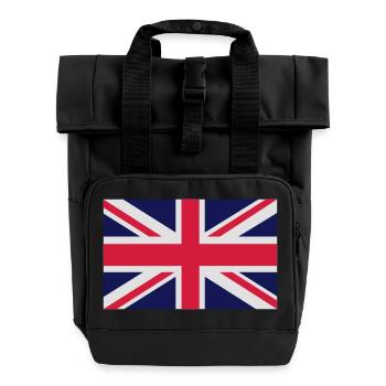 British Flag - Roll Top Backpack with Two Handles - black - Front