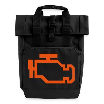 Motor Kontroll Leuchte MIL Geschenkidee - Rolltop Rucksack mit zwei Griffen - Schwarz - Vorne