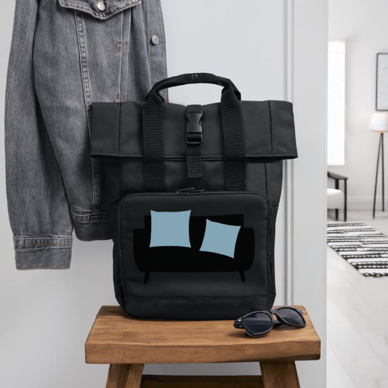 Sleeper sofa & Pillows Roll Top Backpack with Two Handles