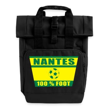 Nantes football - Sac à dos Roll Top à deux anses - noir - Devant