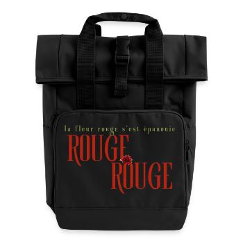 La fleur rouge - Rolltop Rucksack mit zwei Griffen - Schwarz - Vorne