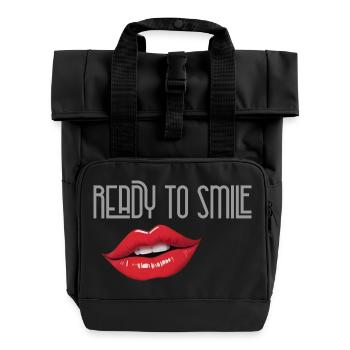Prêt à sourire - Sac à dos Roll Top à deux anses - noir - Devant