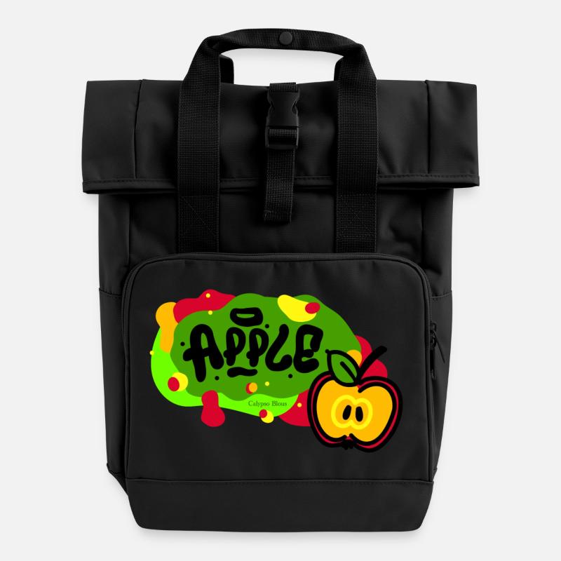 Apple - Calypso Blous - Roll Top Backpack with Two Handles - black