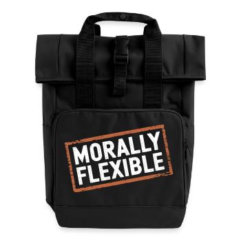 Morally Flexible 18 - Rolltop Rucksack mit zwei Griffen - Schwarz - Vorne