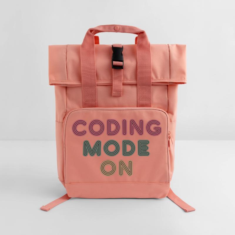 Coding Mode On 14 Rolltop Rucksack mit zwei Griffen