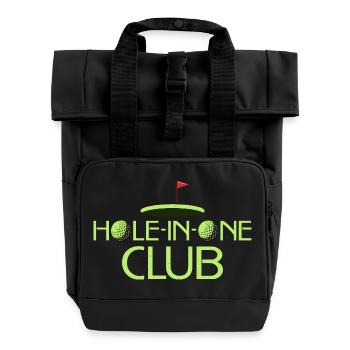 Hole-In-One Club Golfer Golf - Rolltop Rucksack mit zwei Griffen - Schwarz - Vorne