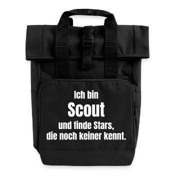 Scouting et talents - Sac à dos Roll Top à deux anses - noir - Devant