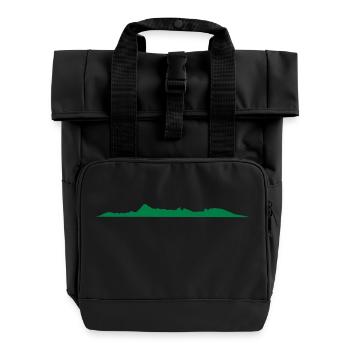 profil île de Moorea ISLAND - Roll Top Backpack with Two Handles - black - Front