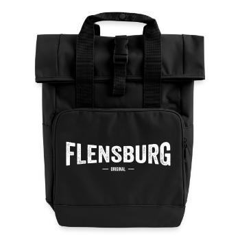 Flensburg Original - Rolltop Rucksack mit zwei Griffen - Schwarz - Vorne