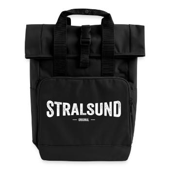 Stralsund Original - Rolltop Rucksack mit zwei Griffen - Schwarz - Vorne