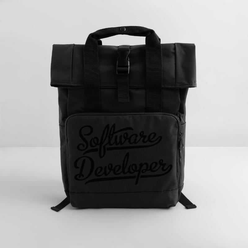 Software developers Roll Top Backpack with Two Handles
