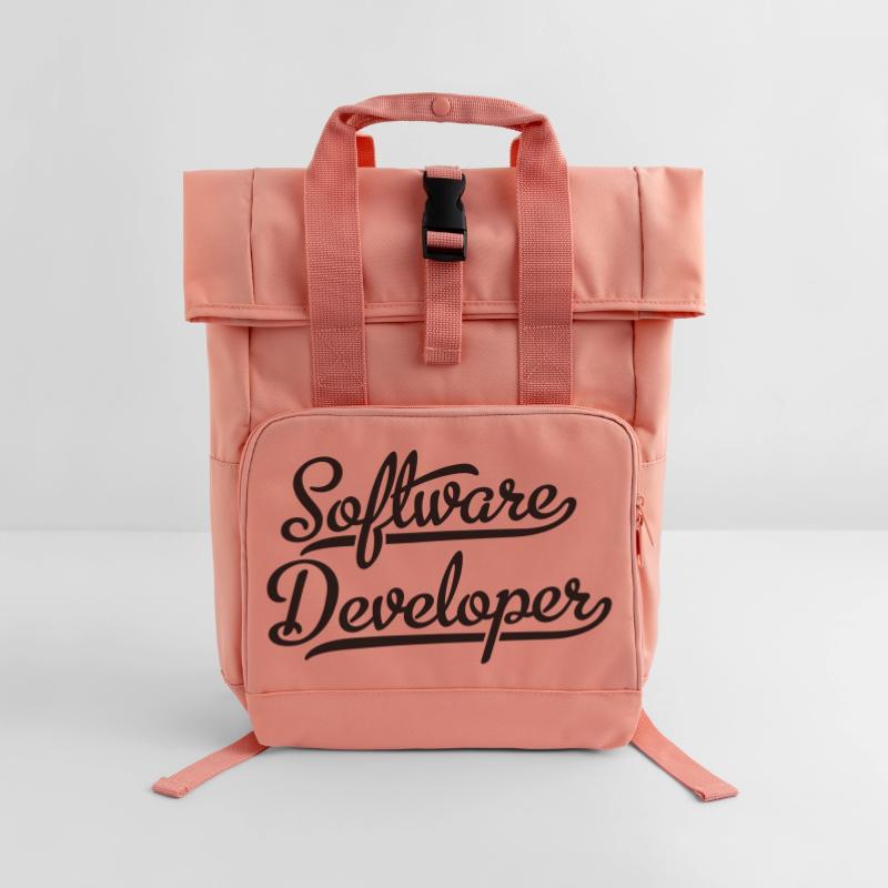 Software developers Roll Top Backpack with Two Handles