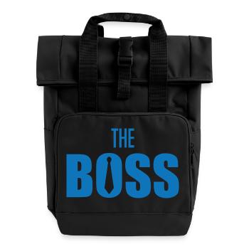 The - Roll Top Backpack with Two Handles - black - Front