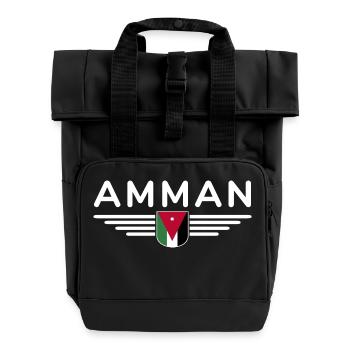 Jordan Amman Fan Outfit T-Shirt Design Gift - Sac à dos Roll Top à deux anses - noir - Devant