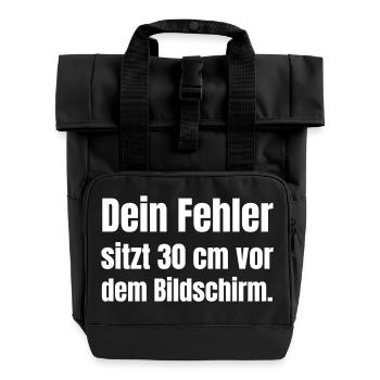 IT Computer Support Profession - Roll Top Backpack with Two Handles - black - Front