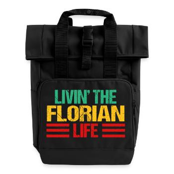 Florian - Roll Top Backpack with Two Handles - black - Front