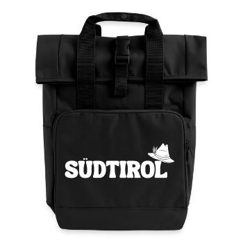 Südtirol - Rolltop Rucksack mit zwei Griffen - Schwarz - Vorne