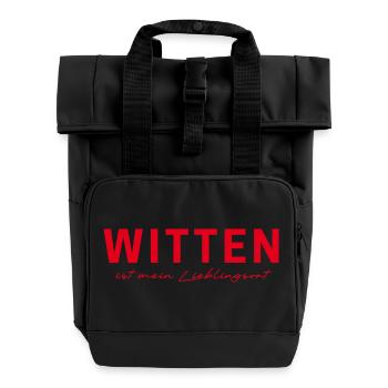 T-shirt Witten Fan – Parfait pour les vrais fans ! - Sac à dos Roll Top à deux anses - noir - Devant
