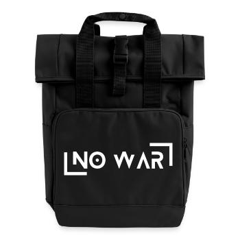 No War - Rolltop Rucksack mit zwei Griffen - Schwarz - Vorne