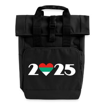I love Bulgaria 2025, holidays in Bulgaria 2025 - Roll Top Backpack with Two Handles - black - Front