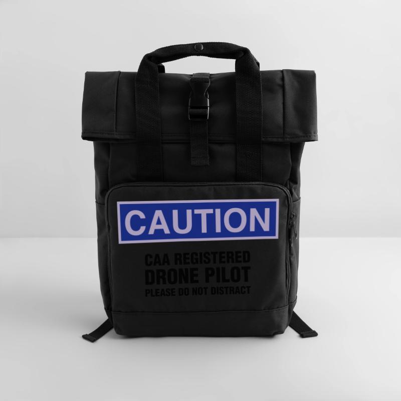 Drone Pilot Roll Top Backpack with Two Handles