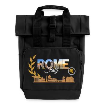 Ville de Rome - Sac à dos Roll Top à deux anses - noir - Devant