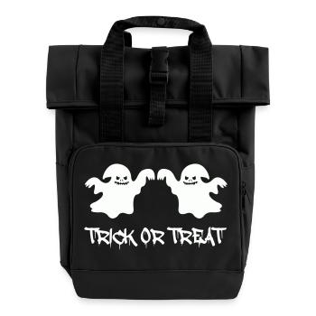 ghosts trick or treat - Rolltop Rucksack mit zwei Griffen - Schwarz - Vorne