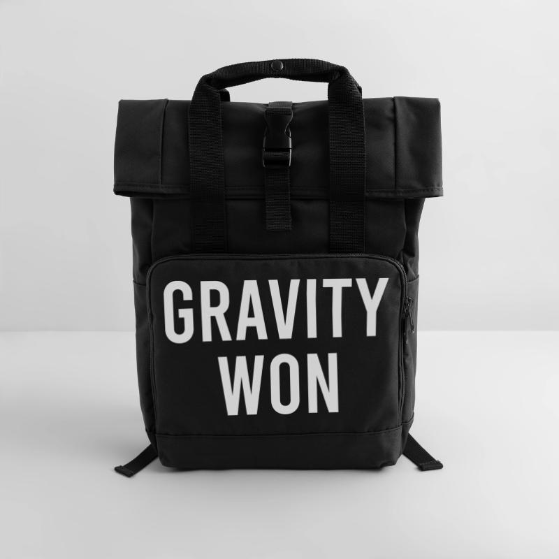 Gravity Won Broken Arm Leg Bone Joint Get Well Roll Top Backpack with Two Handles