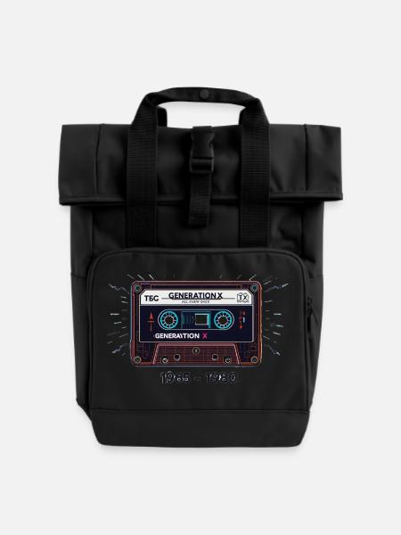 generation x - Rolltop Rucksack mit zwei Griffen - Schwarz
