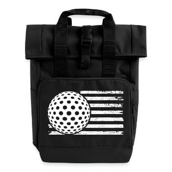 Golfspieler Golf - Rolltop Rucksack mit zwei Griffen - Schwarz - Vorne