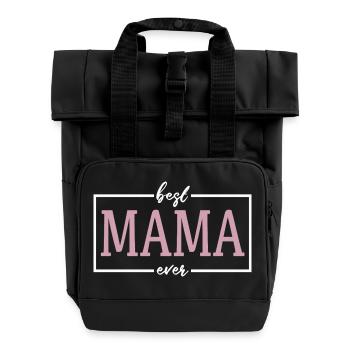 Die beste Mama - Rolltop Rucksack mit zwei Griffen - Schwarz - Vorne