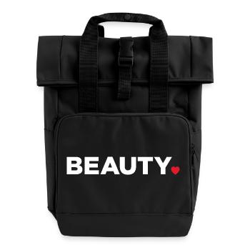 Beauty - Roll Top Backpack with Two Handles - black - Front
