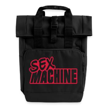 sexmachine_1c - Roll Top Backpack with Two Handles - black - Front