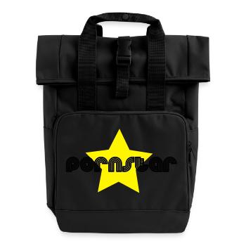 pornstar - Sac à dos Roll Top à deux anses - noir - Devant
