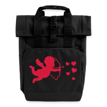 amor_herzen___f1 - Roll Top Backpack with Two Handles - black - Front